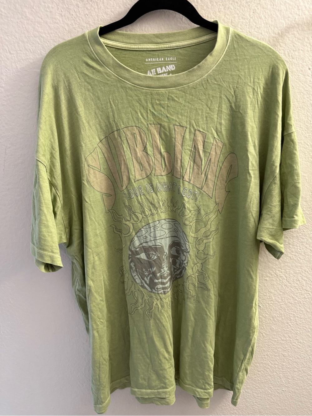 American Eagle Outfitters Light Green Sublime Sun Graphic Tee Oversized Size L/X